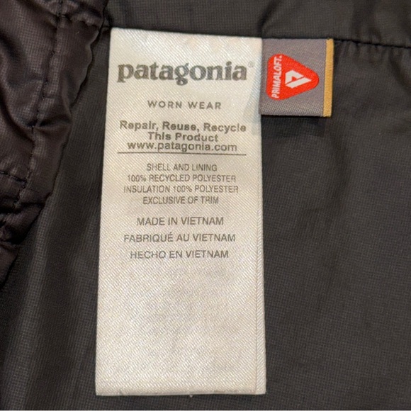 Patagonia Jacket Womens Med Black Nano Puff Primaloft Quilted Full Zip Insulated - Picture 5 of 8